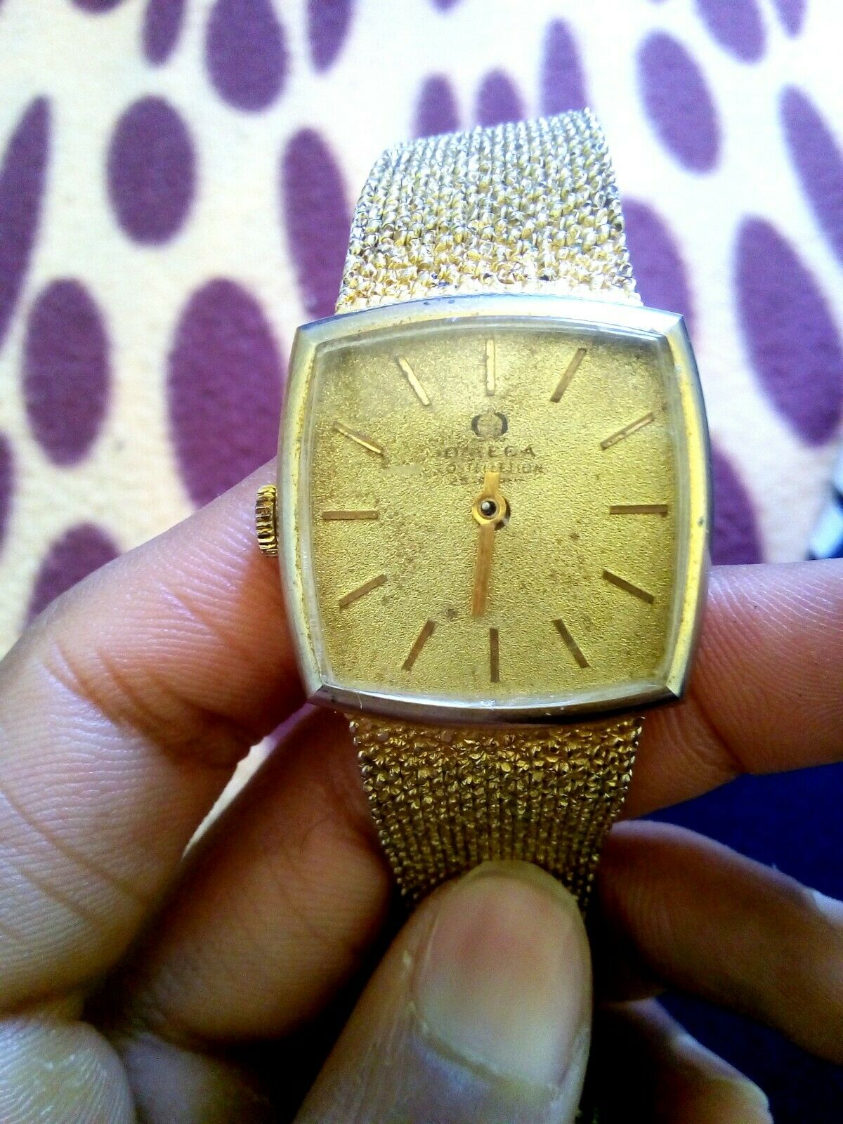 omega seamaster antimagnetic 18k gold watch
