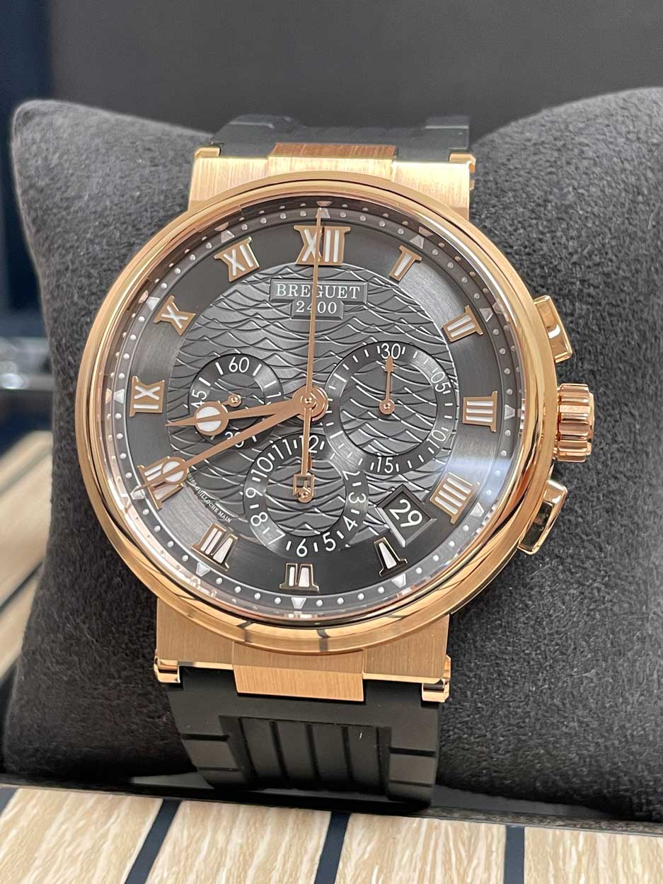 Breguet marine clearance chronograph rose gold