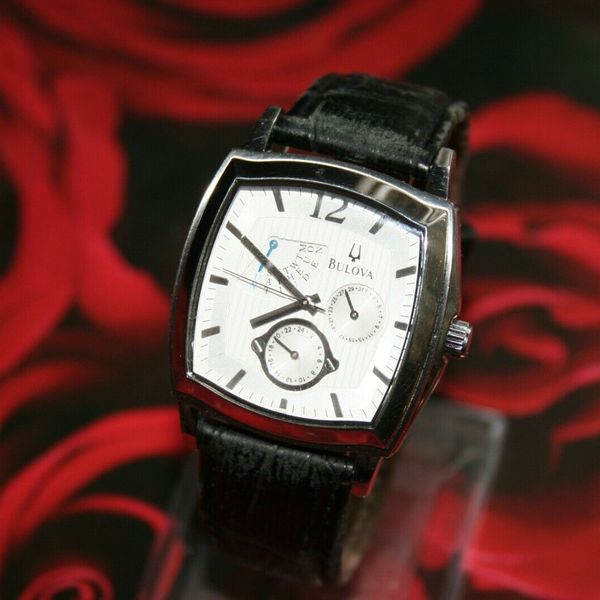 Bulova Men's Stainless Steel Chronometer Watch Day And Date Indicators