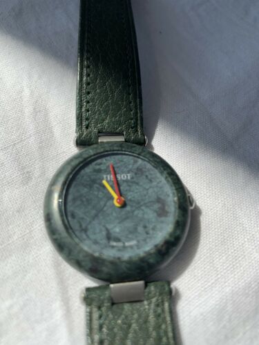 Tissot rock watch green granite R150 with original strap full