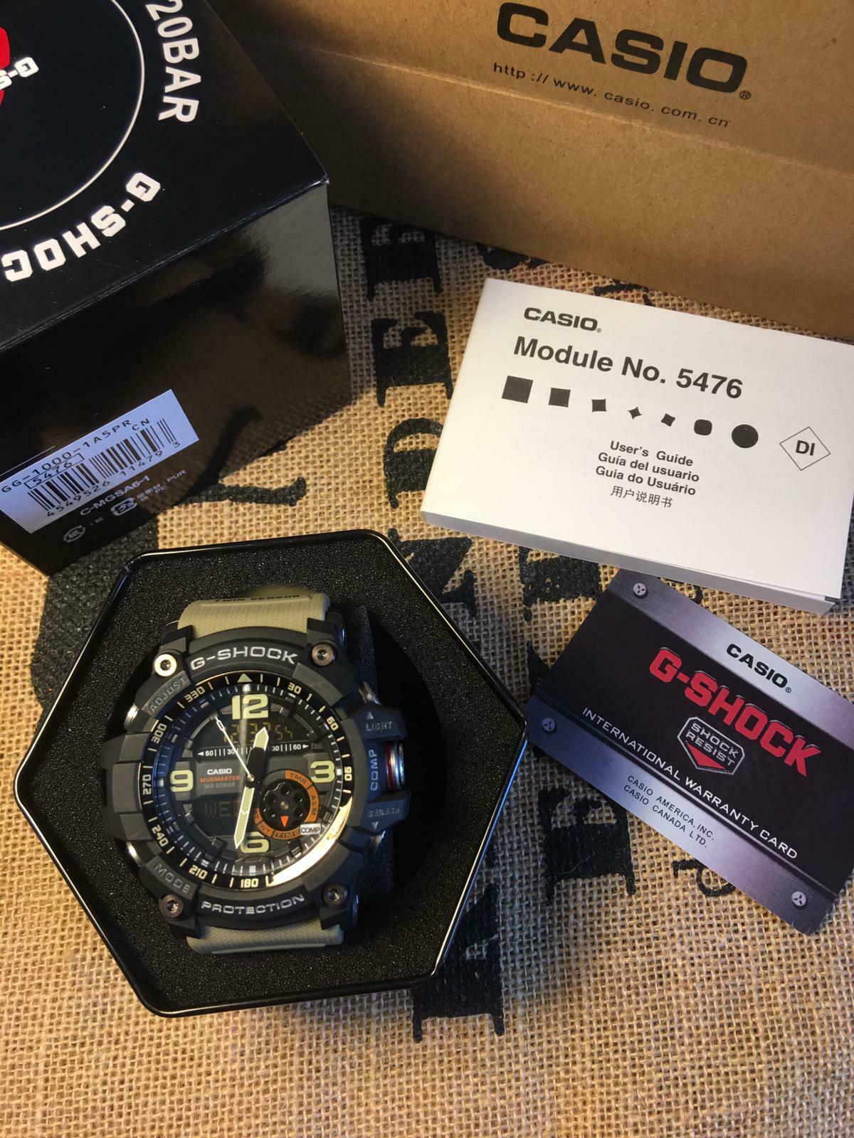 Casio G Shock Mudmaster Gg 1000 1a5cr Beige New Negative Display Watch Watchcharts