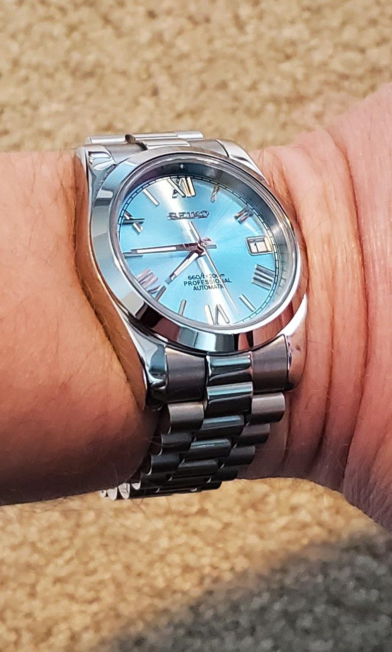 WTS] Seiko Mod NH35 Ice Blue Roman Numerals | WatchCharts