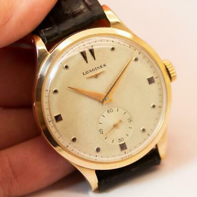 1951 s VINTAGE LONGINES 6055 11 18K SOLID YELLOW GOLD MANUAL WIND