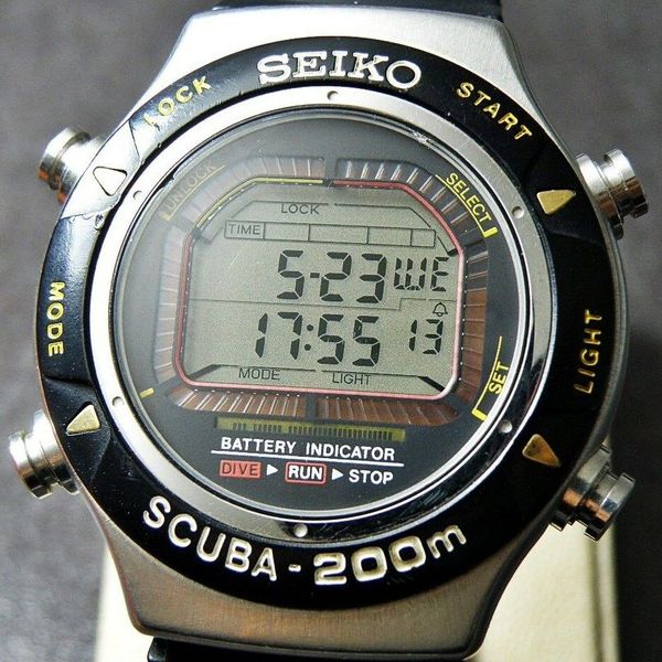 SEIKO SCUBA 200M S800-0010 ALARM CHRONOGRAPH SS QUARTZ MENS DIVER WATCH |  WatchCharts Marketplace