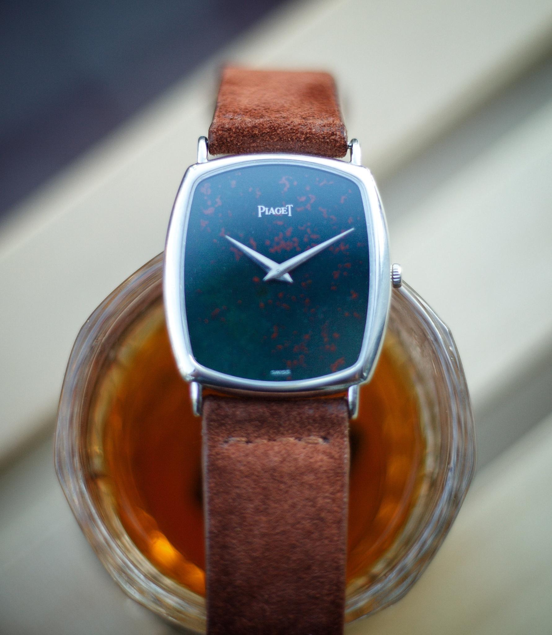 WTS Piaget ref. 9742 circa 1970 with Jasper Bloodstone Dial and