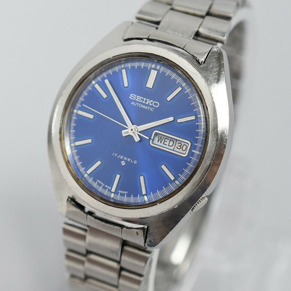 Vintage SEIKO Ocean Blue Dial Stainless Steel Automatic Men's Watch 6109-8009  | WatchCharts