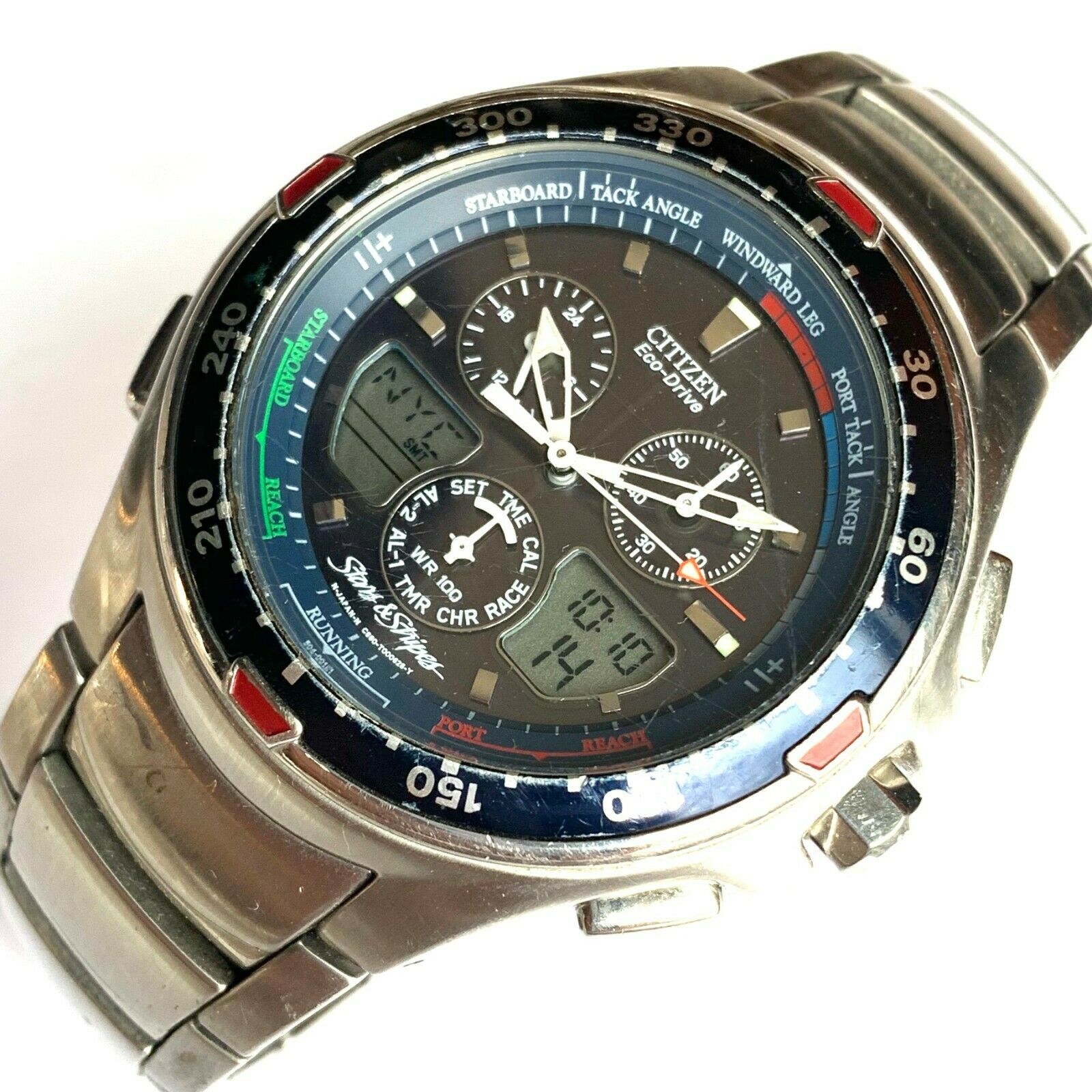 RARE CITIZEN STARS & STRIPES ECO-DRIVE AMERICA'S CUP 2003 JR4000