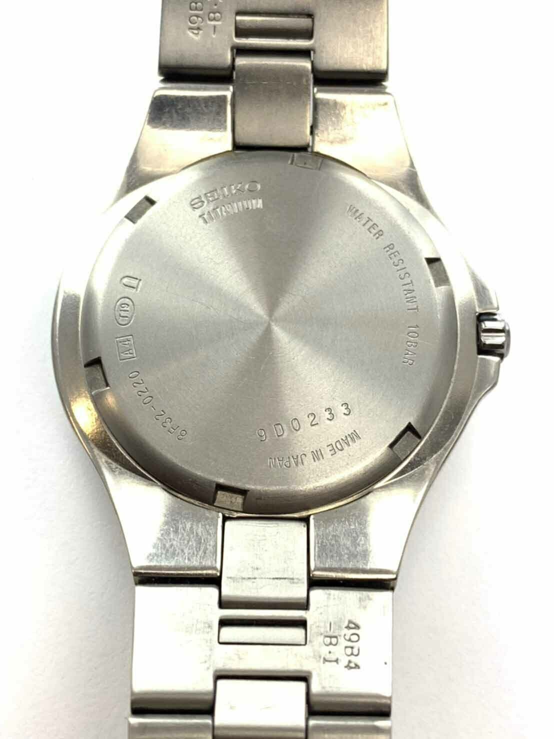 SEIKO Perpetual Calendar 8F32-0220 Quartz Wrist Watch Japan