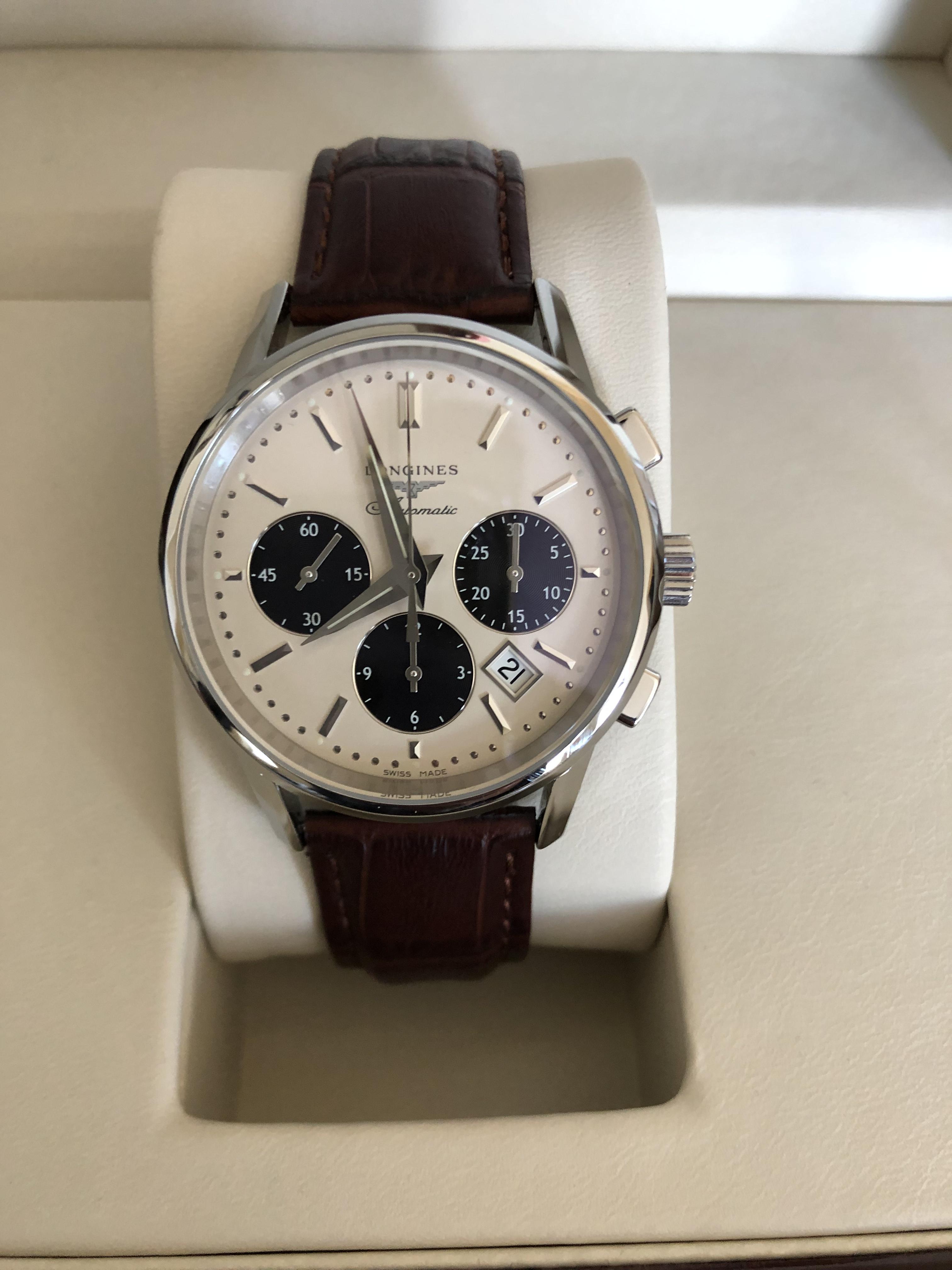 WTS Longines Column Wheel Chronograph rare panda 40mm automatic