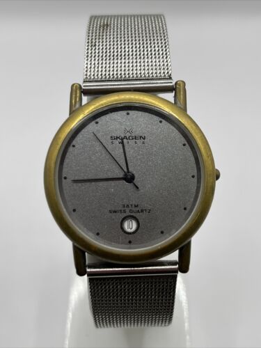 Skagen Watch Women’s Silver Dial Stainless Steel Round Mesh Band New Battery s-l400.jpg main image 2