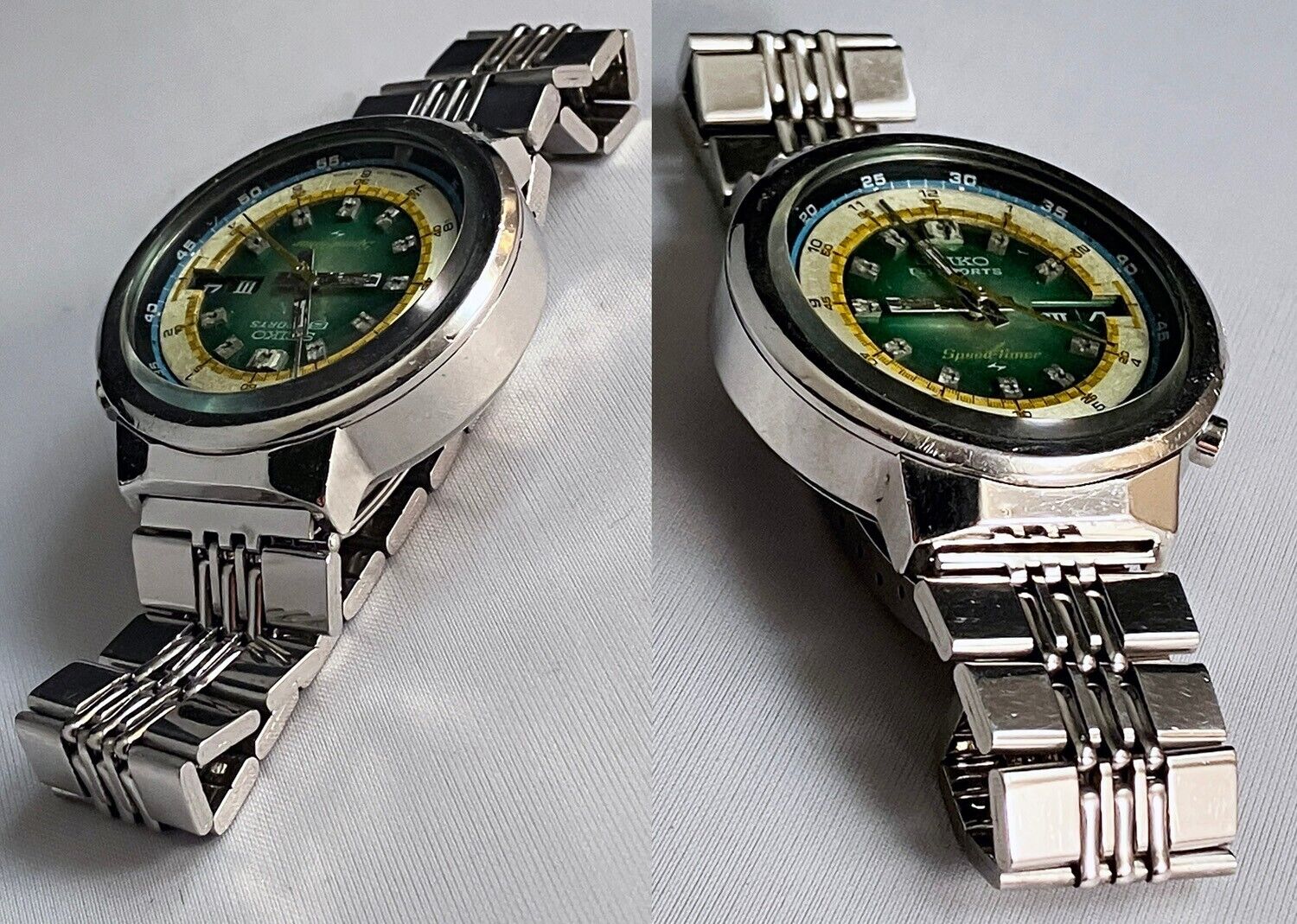 Rare Seiko 7015-7020 5 Sports Speed-Timer 'Hulk' Automatic