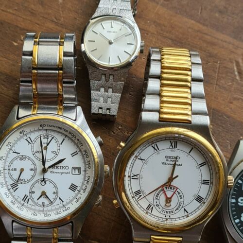 Lot of Seiko 8M25 8030 chronograph 7T32 7C60 chronograph 7123 8373