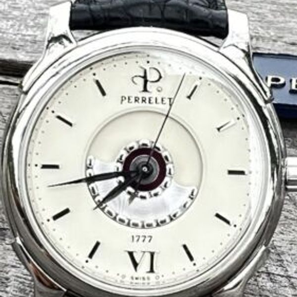 vintage PERRELET DIPTEROS DOUBLE ROTOR 36MM STAINLESS STEEL AUTOMATIC ...