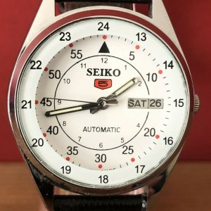 Seiko 5 Automatic Military Style White Dial 6309-5820 GWO | WatchCharts