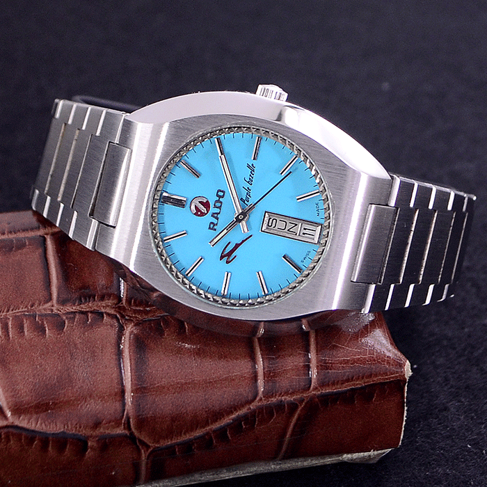 VINTAGE RADO PURPLE GAZELLE AUTOMATIC MINT DIAL DAY&DATE