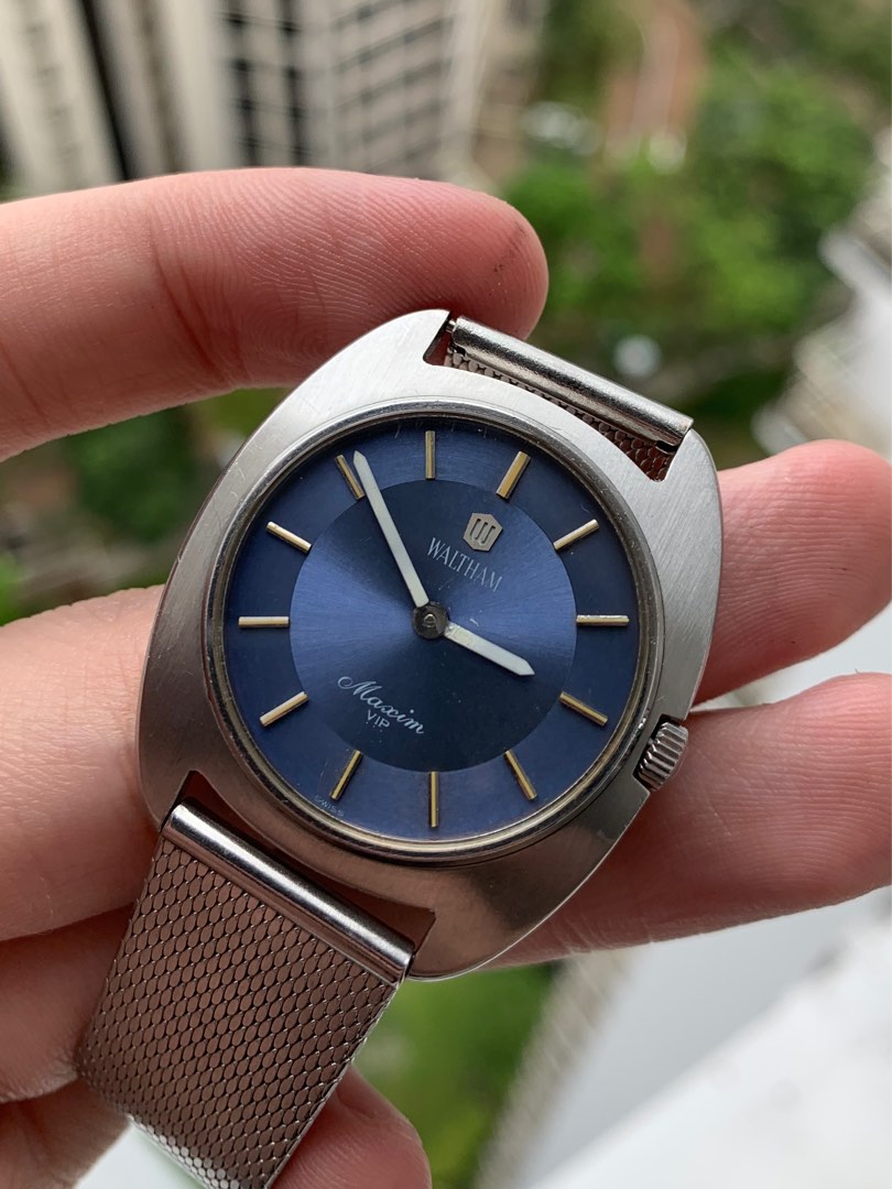 Rare] Waltham maxim VIP (Blue sunburst dial) | WatchCharts Marketplace