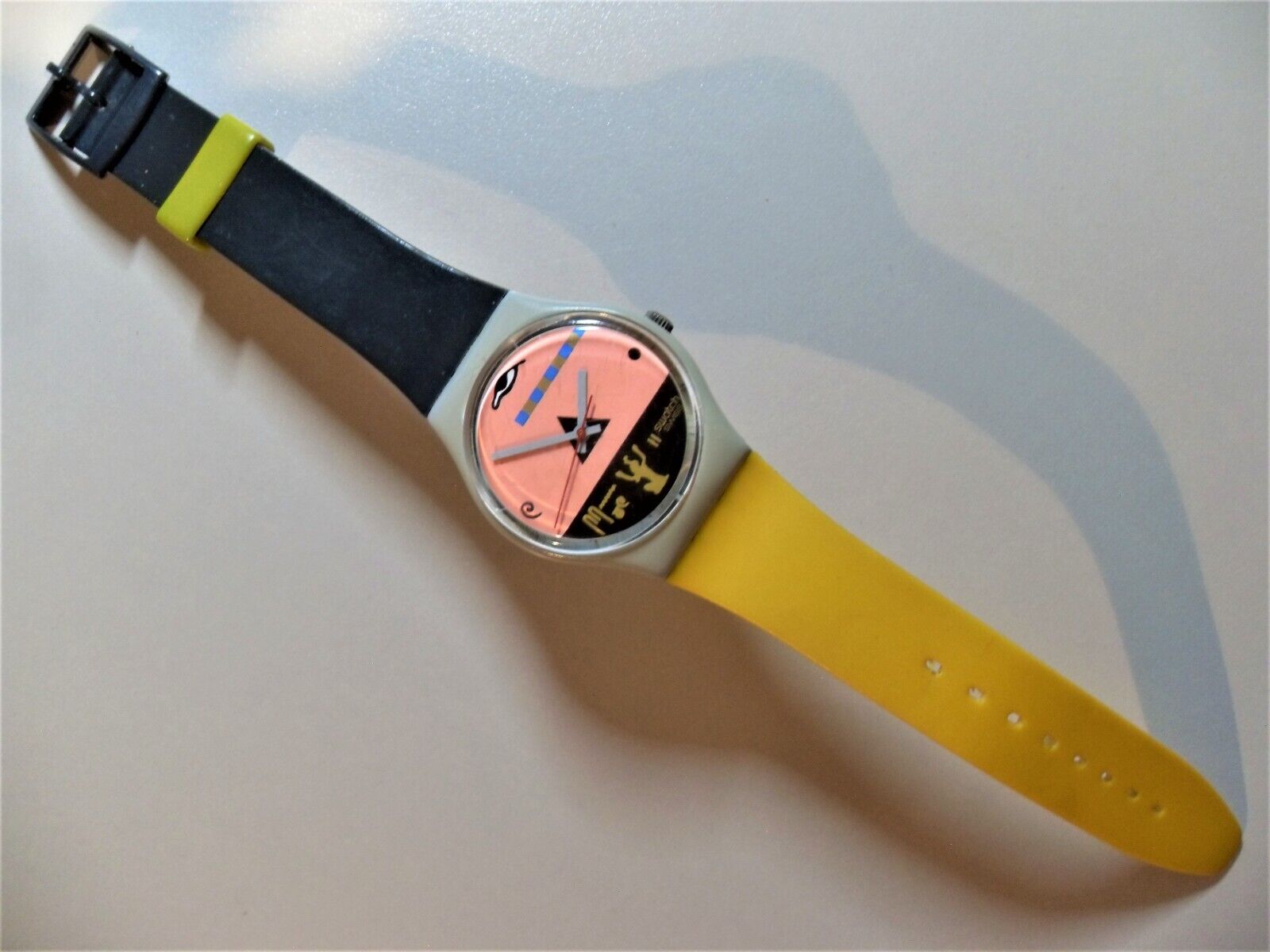 SWATCH 1983 VINTAGE RARE GREAT EGYPTIAN EYE & SYMBOLS DIAL SWATCH 1983 VINTAGE RARE GREAT EGYPTIAN EYE & SYMBOLS DIAL