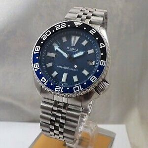 Seiko Blue Classic Batman GMT Jubilee Divers Date Automatic Watch Custom  7002 | WatchCharts