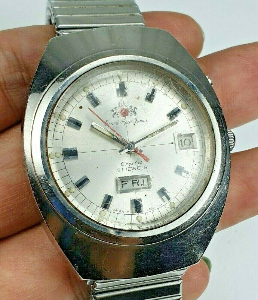 Orient Crystal Automatic 27 jewels Rare Dark Blue Dial for