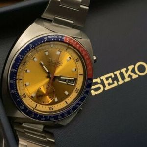 Vintage Seiko 6139 6002 Pogue 1977 Chronograph Watch. orange dial |  WatchCharts