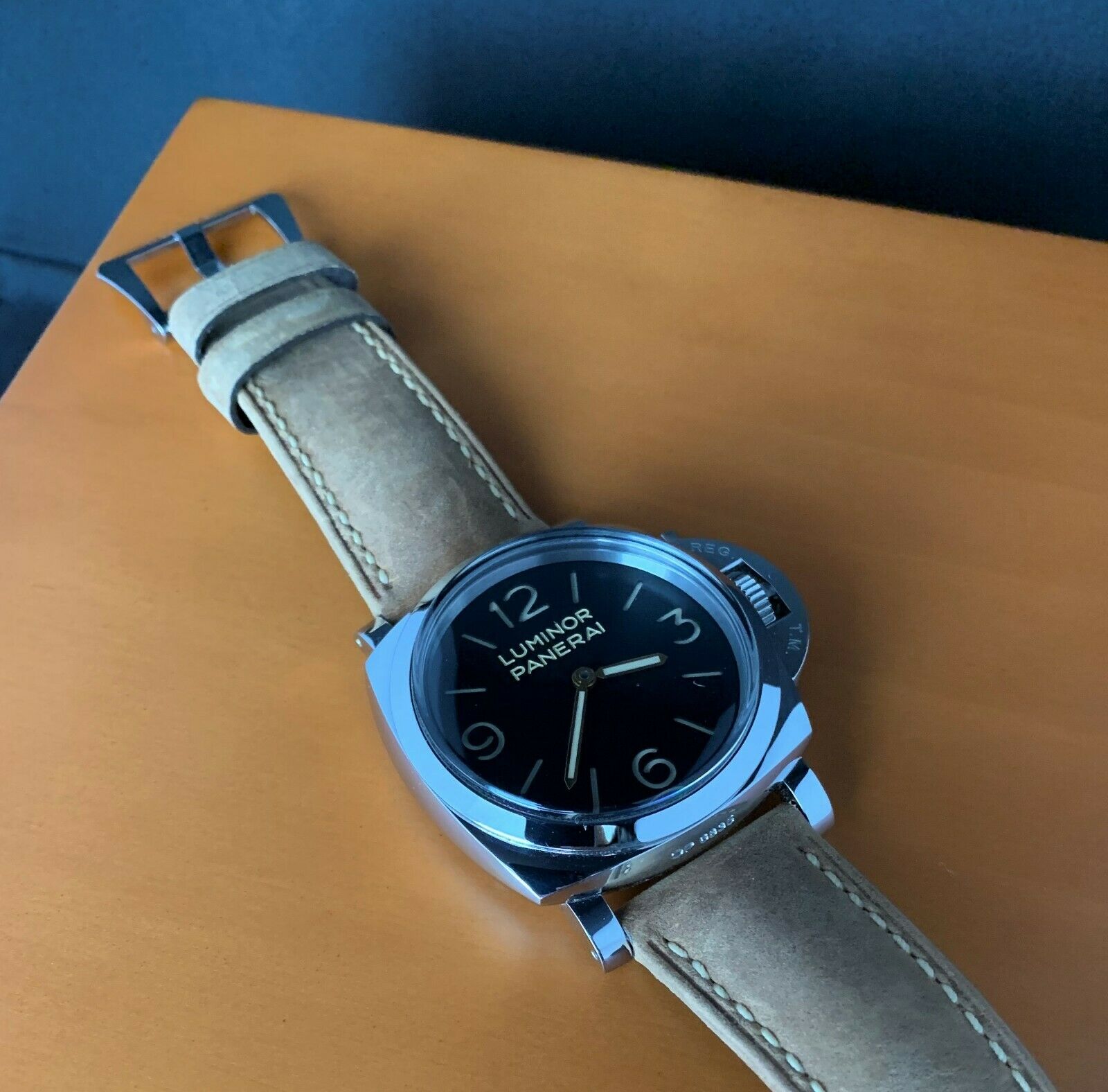 PANERAI LUMINOR 1950 PAM 372 3 Days Acciaio 47mm Plexiglass Box