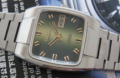 RARE VINTAGE CITIZEN LEOPARD 28800 SQUARE CASE AUTOMATIC 26