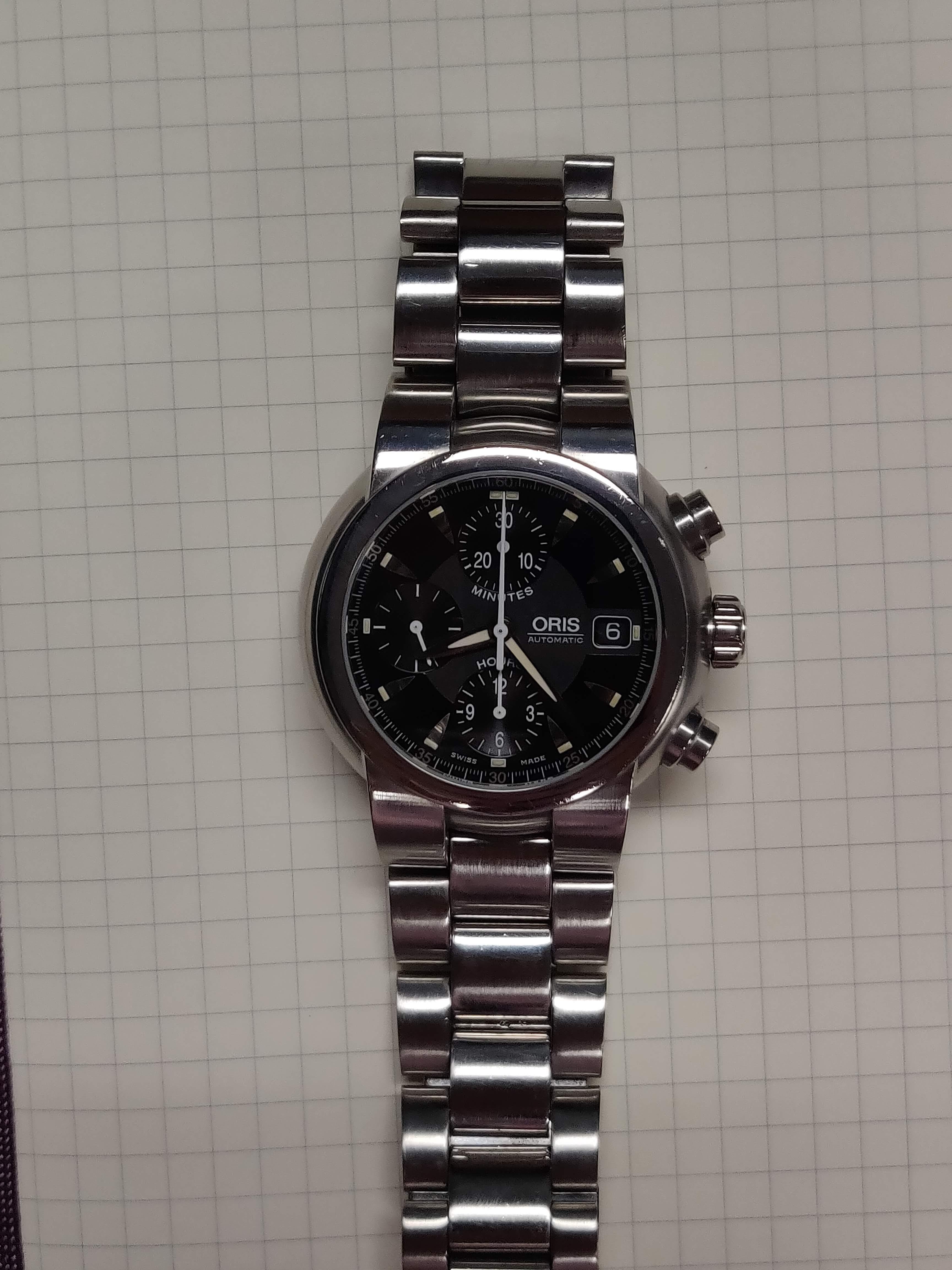 WTS WTT Oris TT1 Chronograph ref. 674 7520 41 with Box and