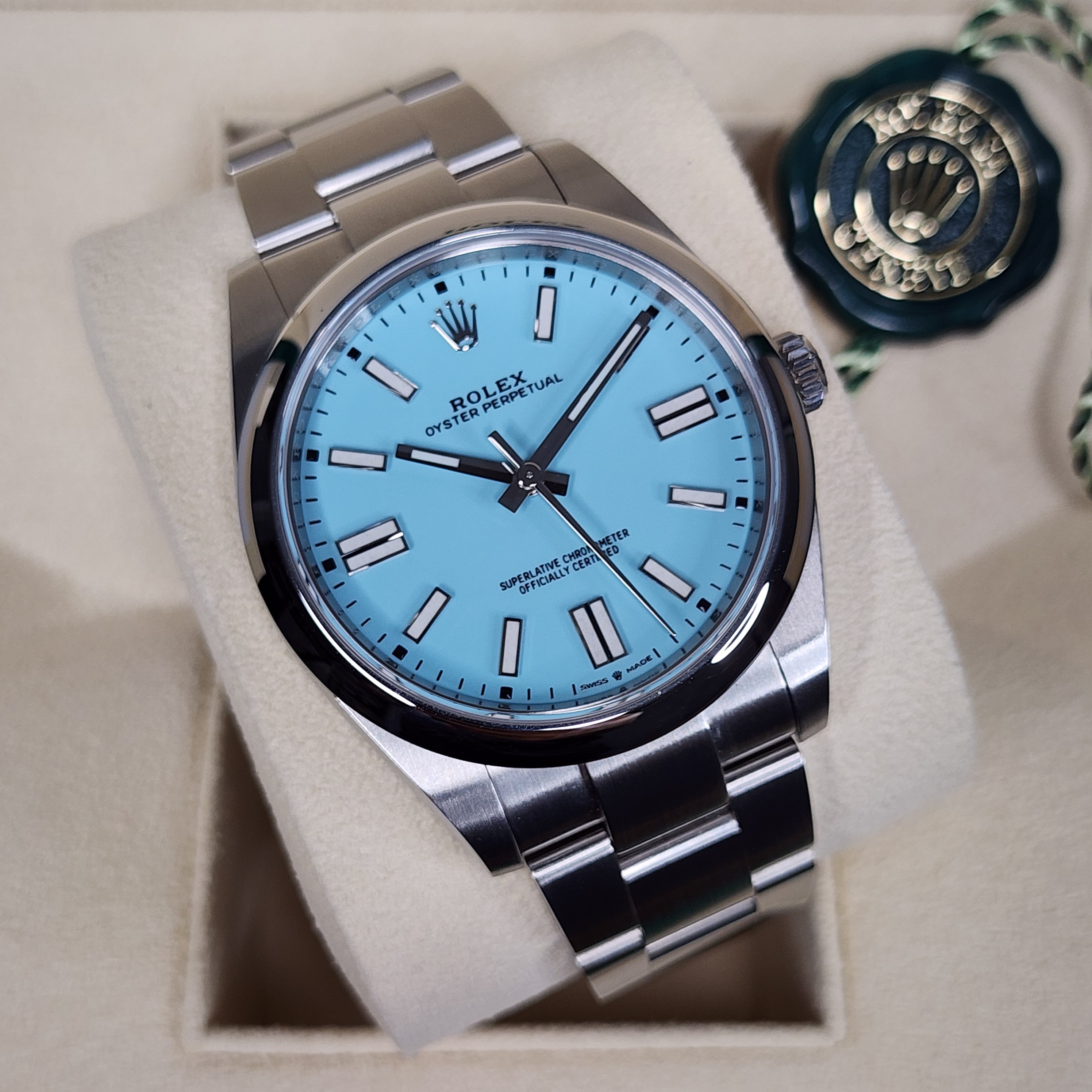 WTS WTT NEW ROLEX OYSTER PERPETUAL 41 124300 41MM TIFFANY