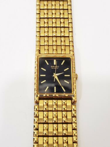 SEIKO GOLD TONE STAINLESS STEEL MENS WATCH 7N01 5C39