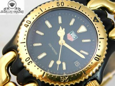 RARE!! TAG HEUER S93.313C DATE GOLD UNISEX VINTAGE WATCH SWISS