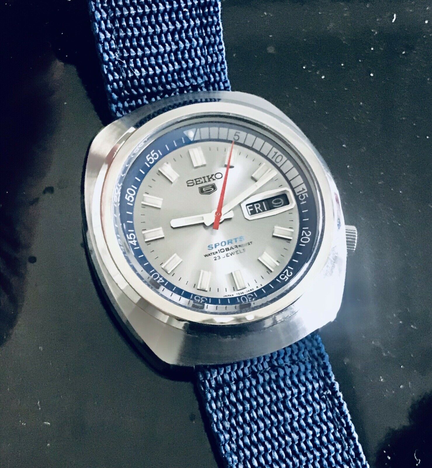 RARE 1997 SEIKO 5 SPORTS DIVER 7S36-0050 RETRO Automatic Grey dial