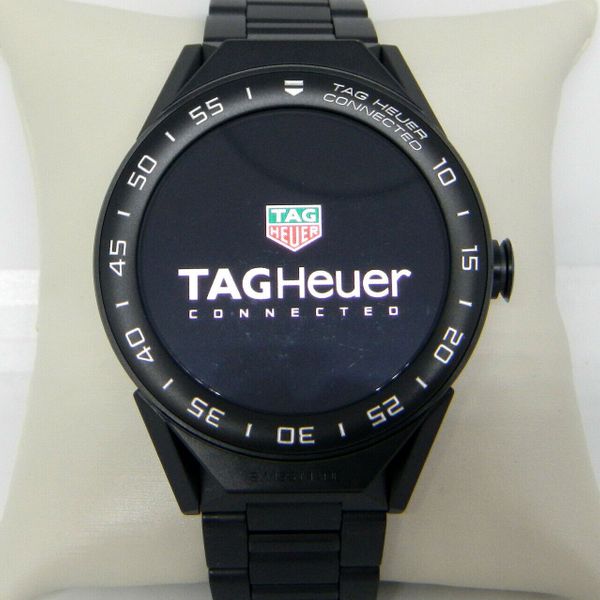 TAG HEUER CONNECTED 2 45MM BLACK CERAMIC SMART WATCH SBF8A8013 $3100 ...