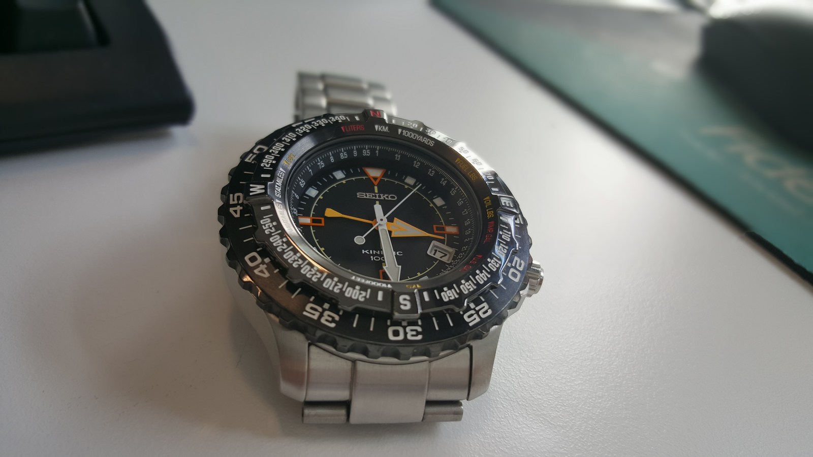 Seiko Kinetic SKA423P1 - dual bezel - multicoloured beast of a watch ...