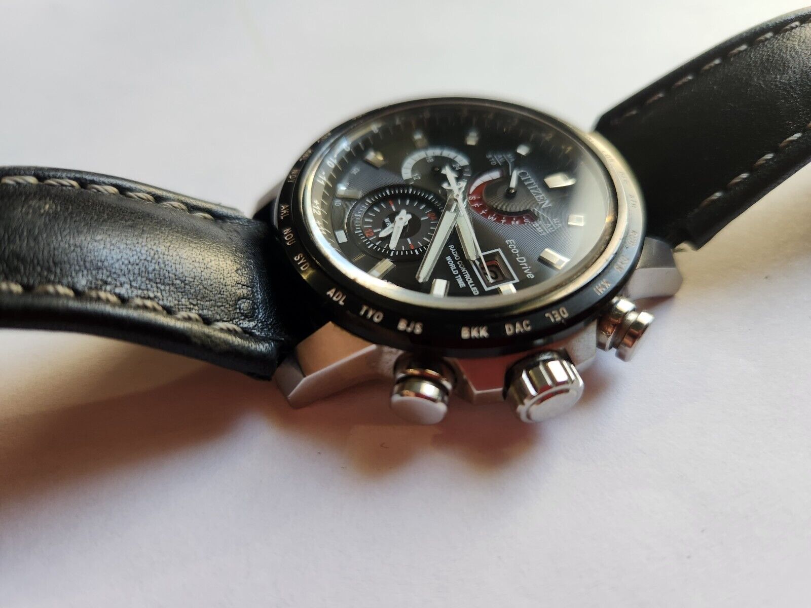 CITIZEN Eco-Drive Men's Wrist Watch, Radio Controlled WORLD TIME