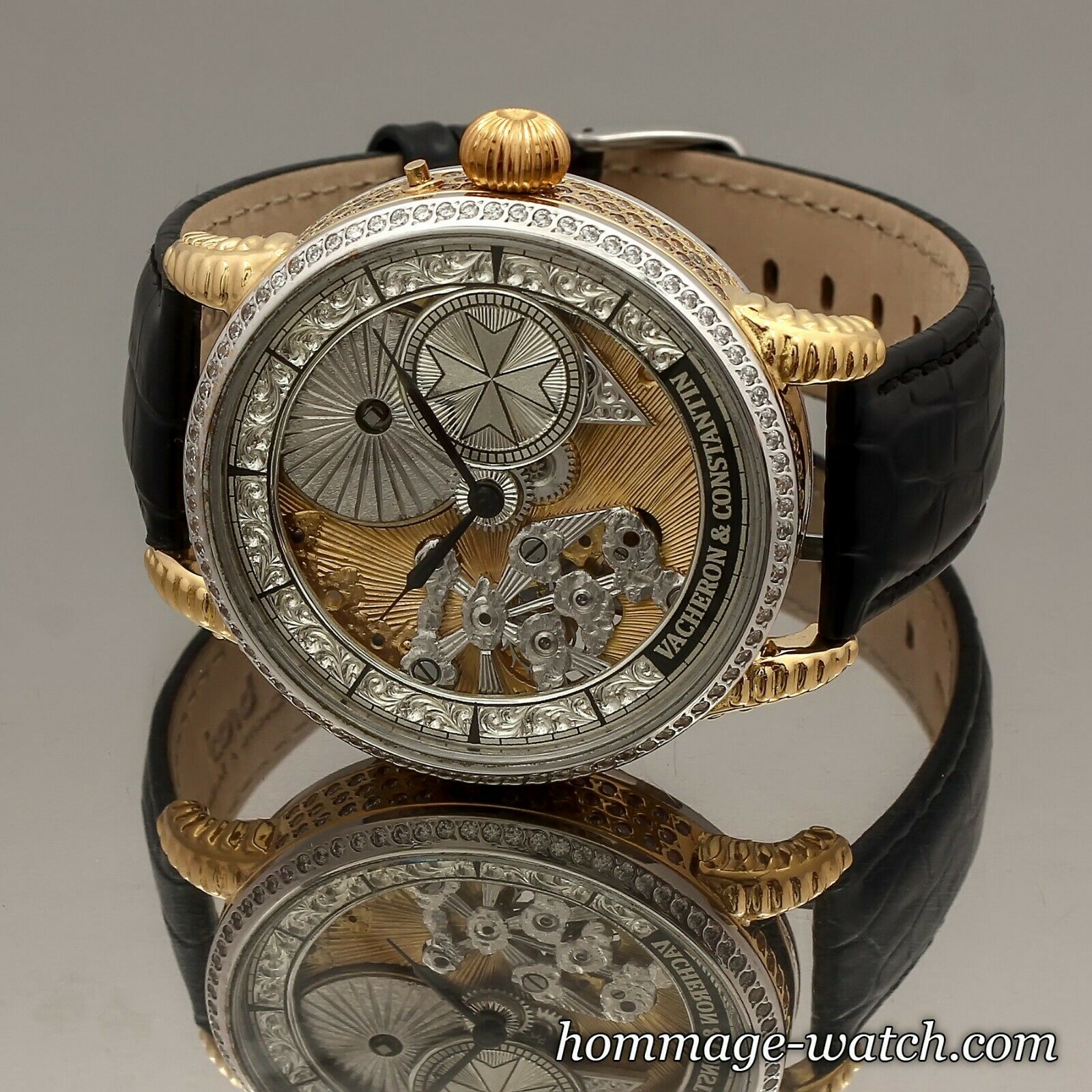 VACHERON CONSTANTIN movem SWISS Skeleton Hand Engrav Swarovski