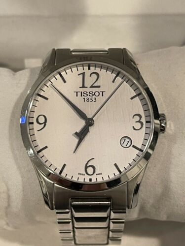 NIB Tissot t028410a mens white dial watch with date 41.5mm