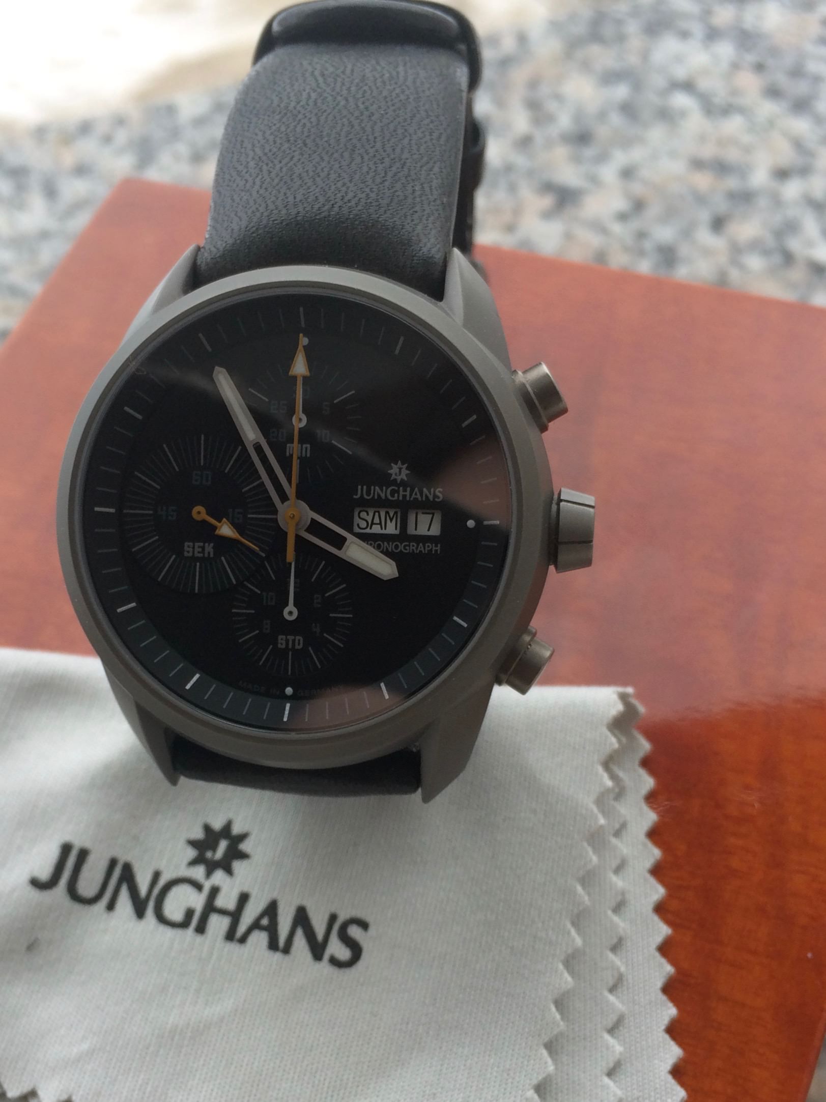 WTS Junghans Vista Titanium chronograph Valjoux 7750 almost