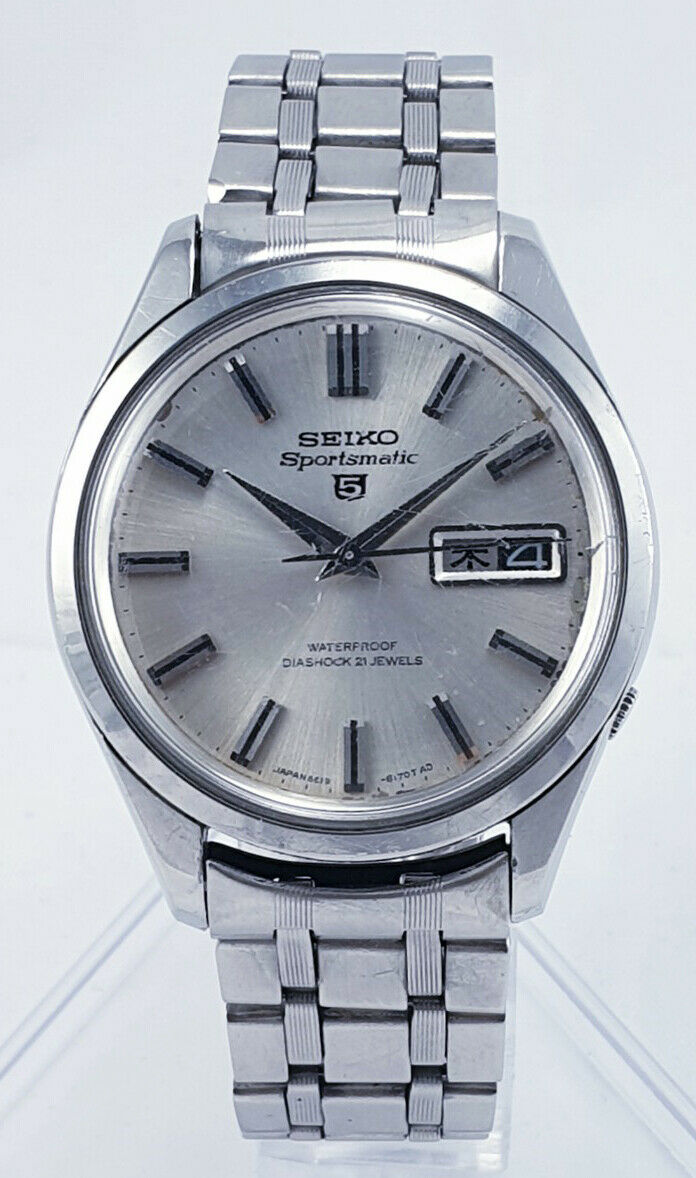 Vintage Seiko Sportsmatic 5 6619 8110 21 Jewels Kanji Mens JDM