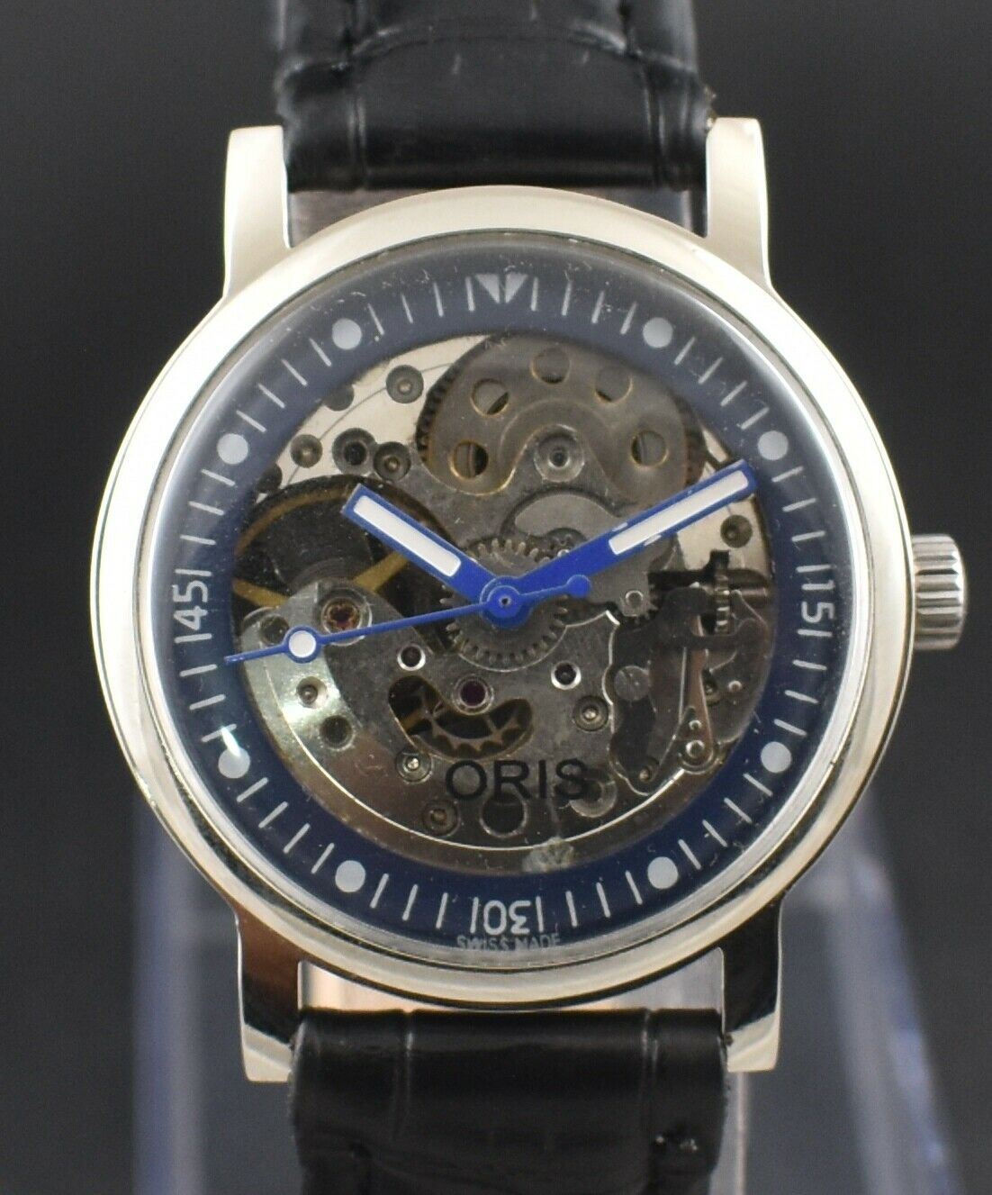 VINTAGE ORIS SKELETON CAL ST 96 HAND WINDING 17 JEWEL MEN S WRIST