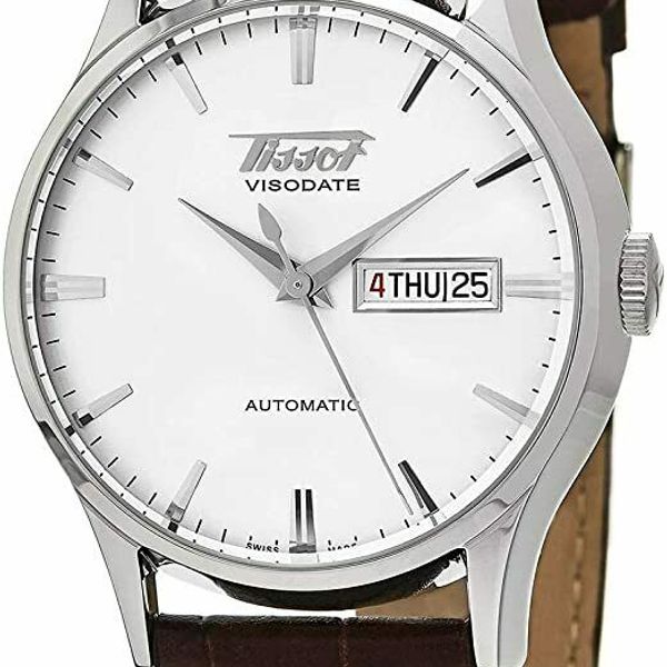 Tissot Heritage Visodate Leather Strap Watch, 40mm main image 1