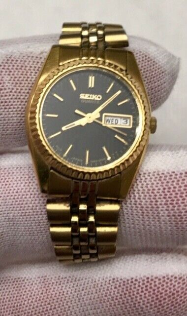 Women's SEIKO 7N83-0041 Rоlex-Homage Quartz Watch Jubilee Bracelet, Fluted  Bezel | WatchCharts