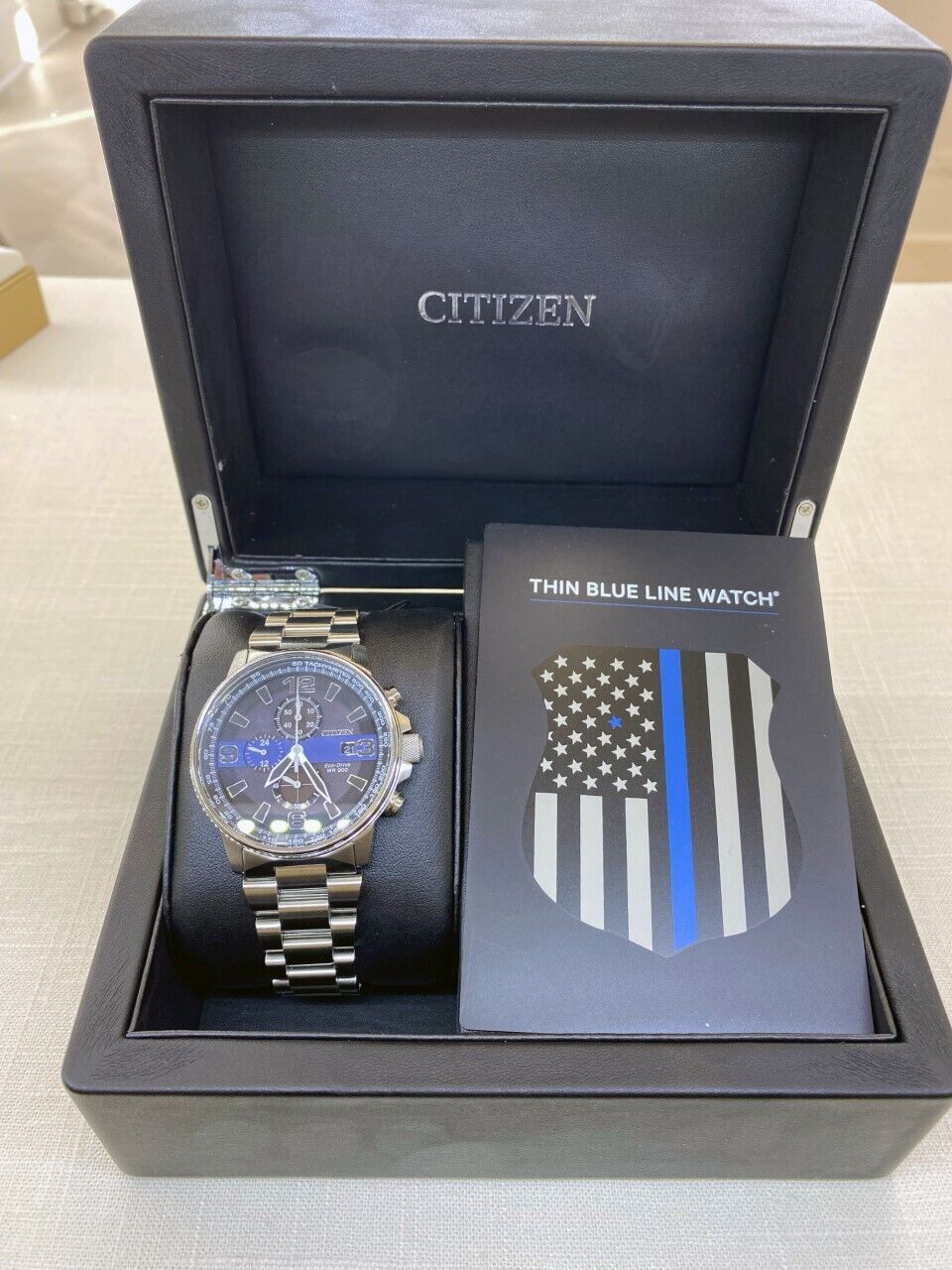 Citizen watch thin outlet blue line