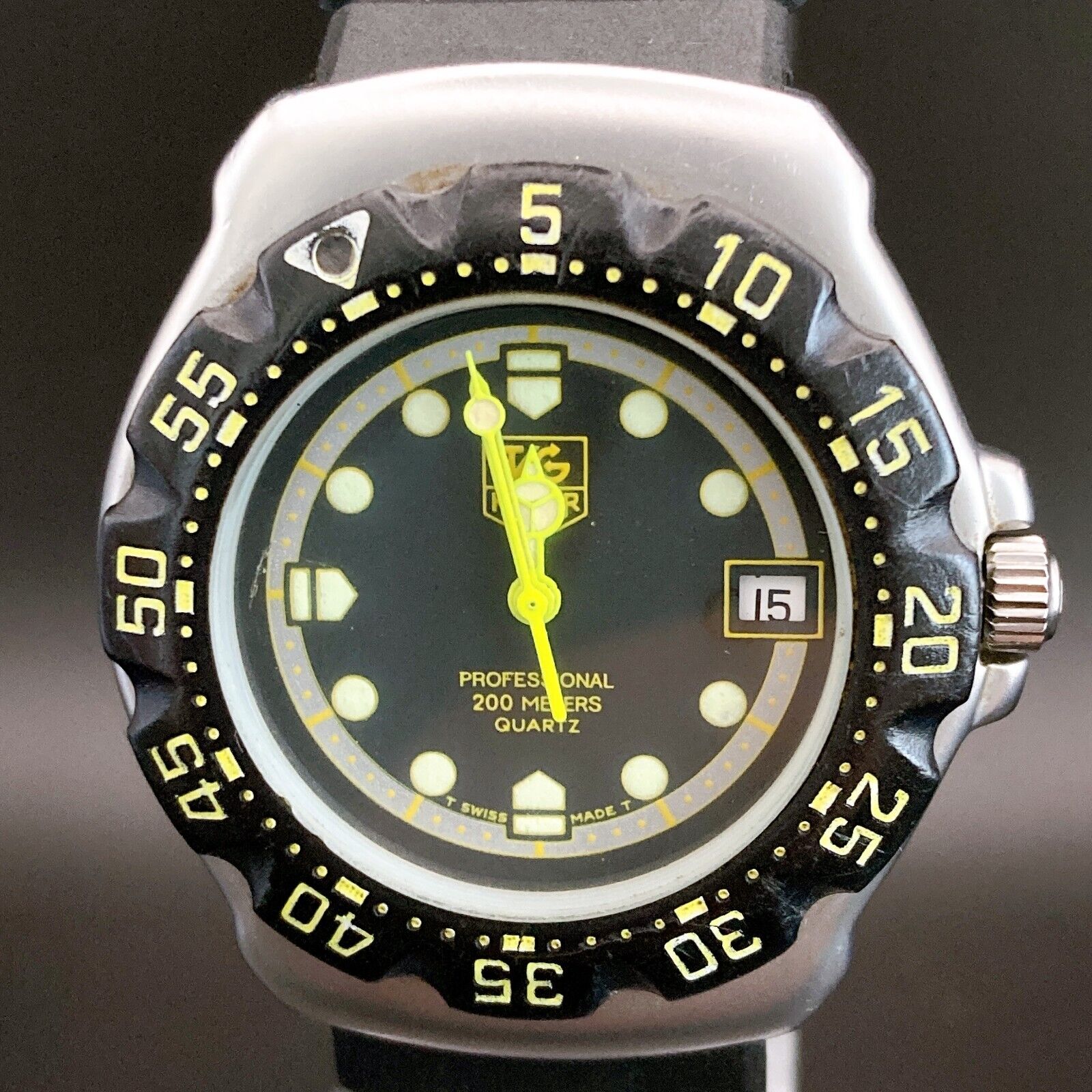 TAG HEUER 376.513 FORMULA1 ブラック イエロー 稼働 TAG Heuer Formula 1 Black & Yellow 376.513 Mid size 35mm F1