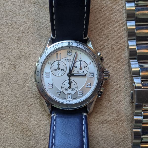 Victorinox Chrono Classic + Blue Barton Watch Strap 