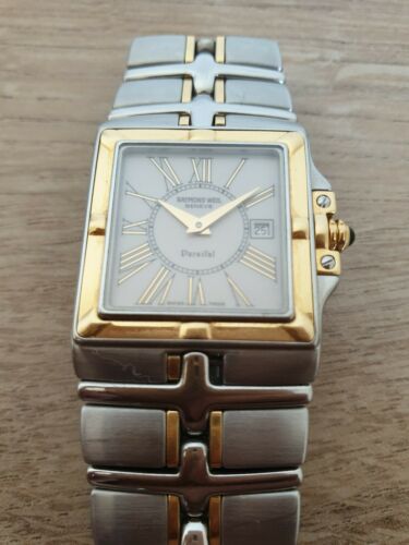Raymond Weil Parsifal 9390 Women's 18K Gold/Steel Square Watch