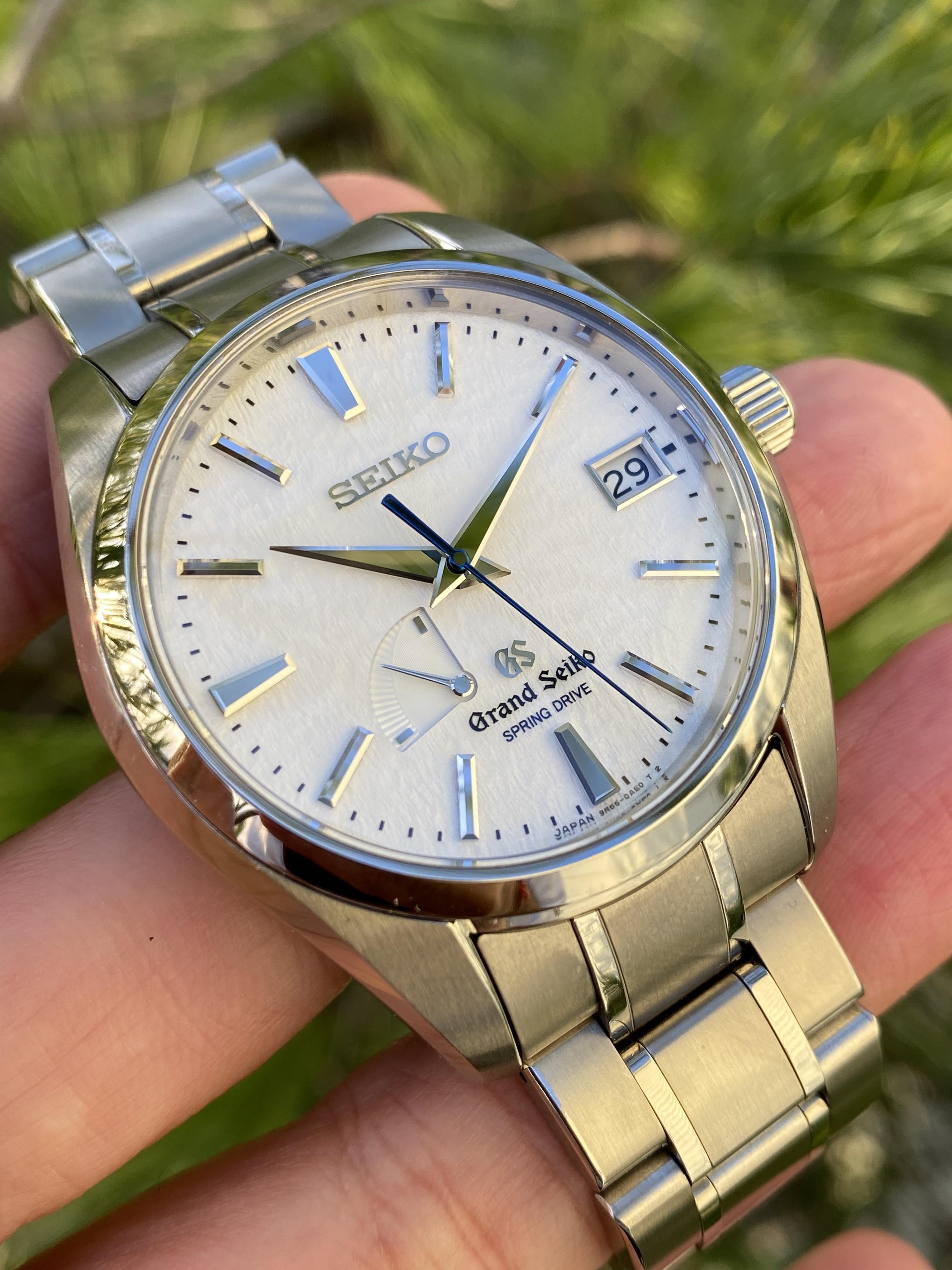 Grand seiko blue discount hands