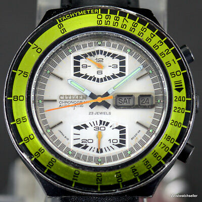 Vintage PVD Citizen 67-9178 Spaceman Automatic 8110 Chronograph