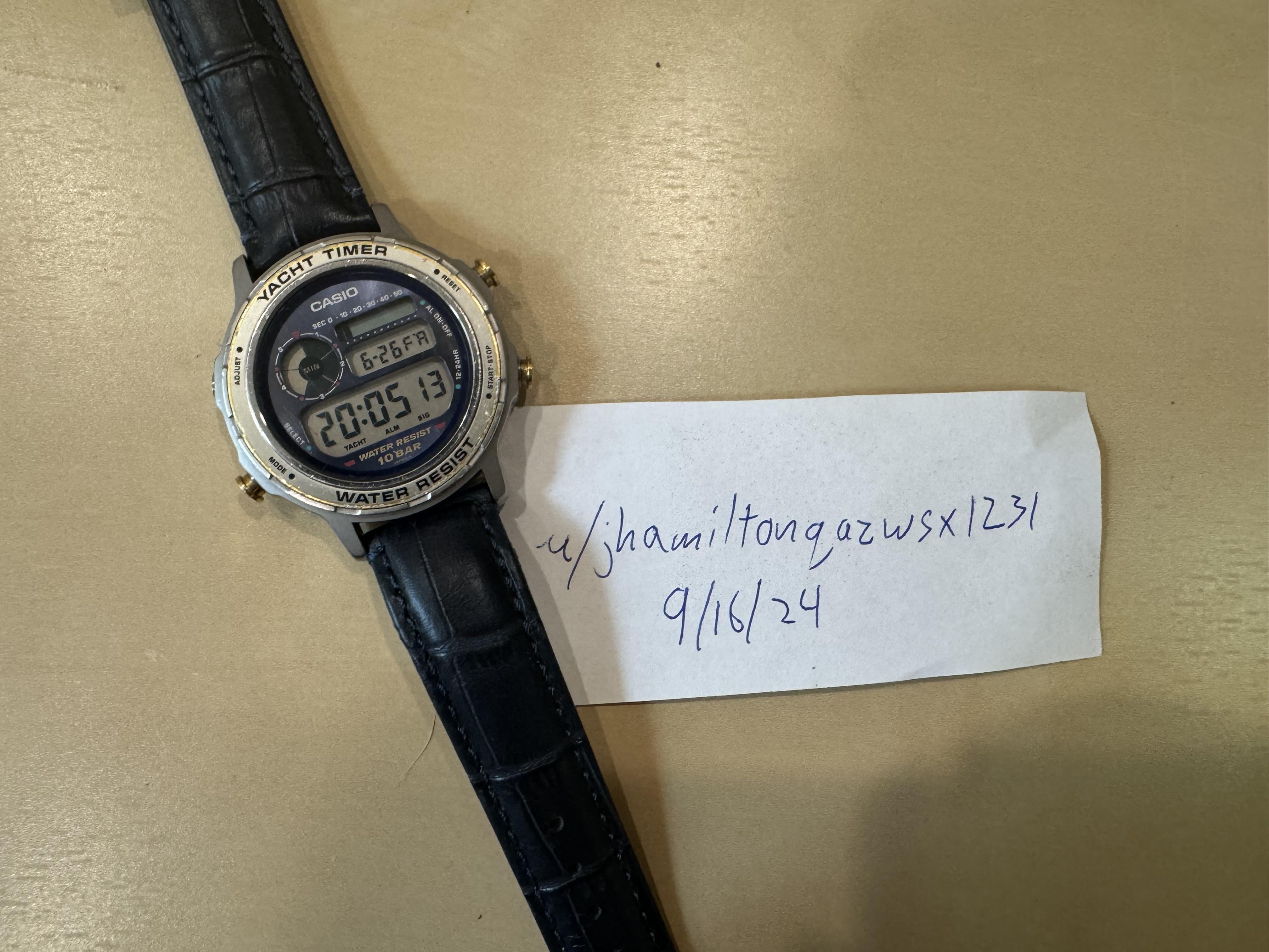 WTS Vintage Casio Yacht Timer Iridescent Blue Dial TRW 301 862 WatchCharts Marketplace