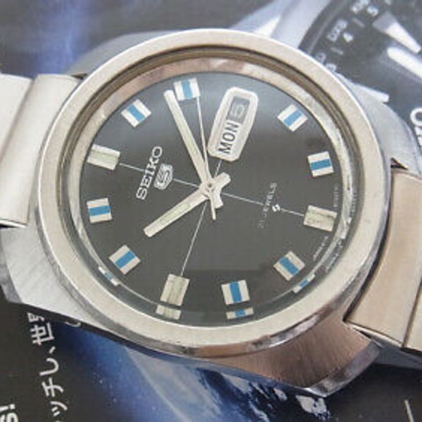 Rare Vintage Seiko 5 original dial model 6119-8220 Automatic 21 Jewels ...