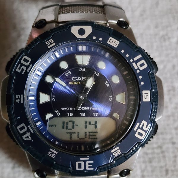 Vintage Casio Wave Ceptor World Time Digital Watch WVA-107HE Good ...